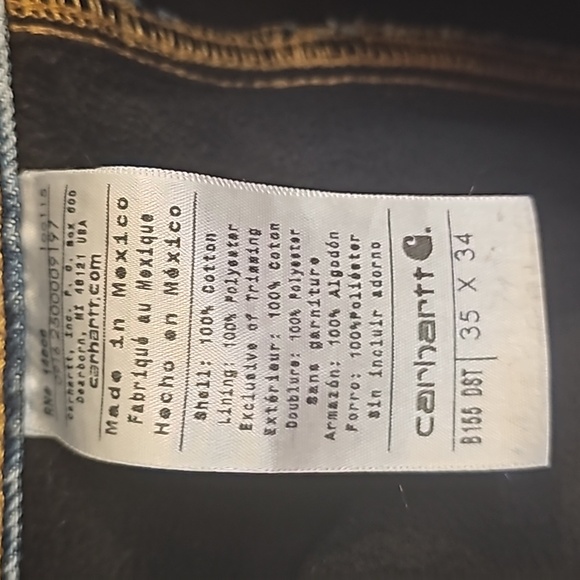 Men's Carhartt insulated jeans 35×34 - Picture 4 of 8